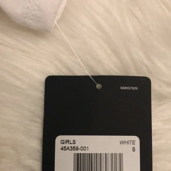 NWT Girl’s Air Jordan White T-Shirt w/ Jumpman - Small 8-10 Years - 100% Cotton - Picture 7 of 8